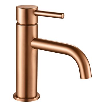 Змішувач для раковини (умивальника) REA LUNGO BRUSHED COPPER низький REA-B1112 фото