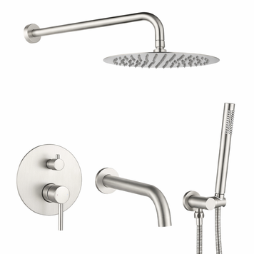 Душевая система с изливом VBI MILANO NICKEL скрытого монтажа VBI-050110NI фото