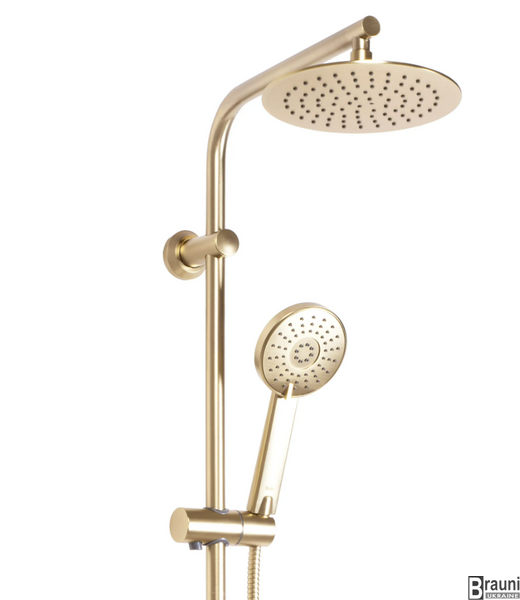 Душевая колона REA BLISS BRUSHED GOLD с термостатом REA-P8413 фото