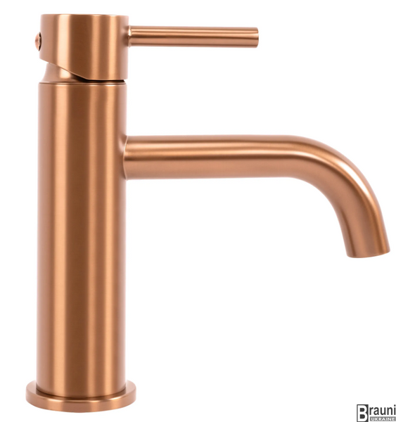 Смеситель для раковины (умывальника) REA LUNGO BRUSHED COPPER низкий REA-B1112 фото