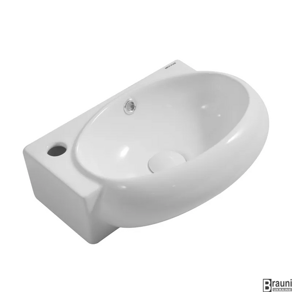 Умывальник (раковина) подвесной 43х28 Mixxus Premium DIVERSE-1201-R правый MP6506 фото