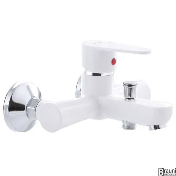 Смеситель для ванны Plamix Vega-009 Белый (без шланга и лейки) (PM0573) PM0573 фото