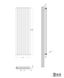 Вертикальний дизайнерський радіатор опалення ТМ ARTTIDESIGN Livorno || 7/1600 чорний матовий 5499 фото 3