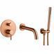 Смеситель для ванны и душа матовая медь VBI MILANO BRUSHED COPPER VBI-050107BC фото 1