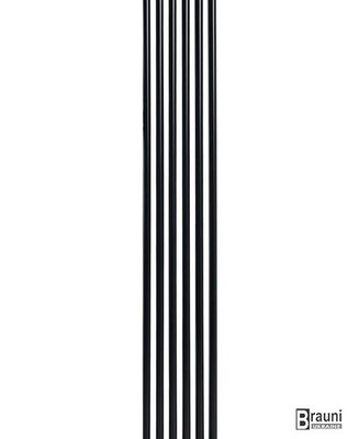 Вертикальний дизайнерський радіатор опалення TM ARTTIDESIGN Bari 6/1800 чорний матовий 5610 фото