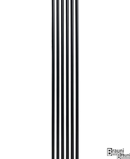 Вертикальный дизайнерский радиатор отопления TM ARTTIDESIGN Bari 6/1800 черный матовый 5610 фото
