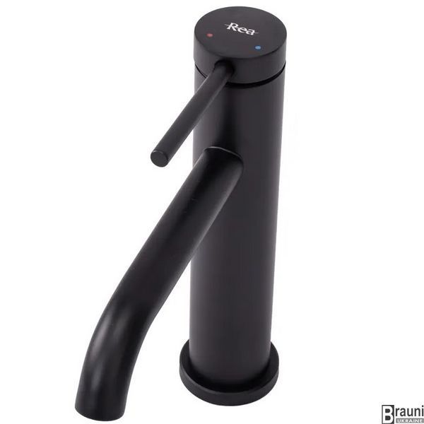 Смеситель для раковины (умывальника) REA CLIF BLACK черный низкий REA-B5321 фото