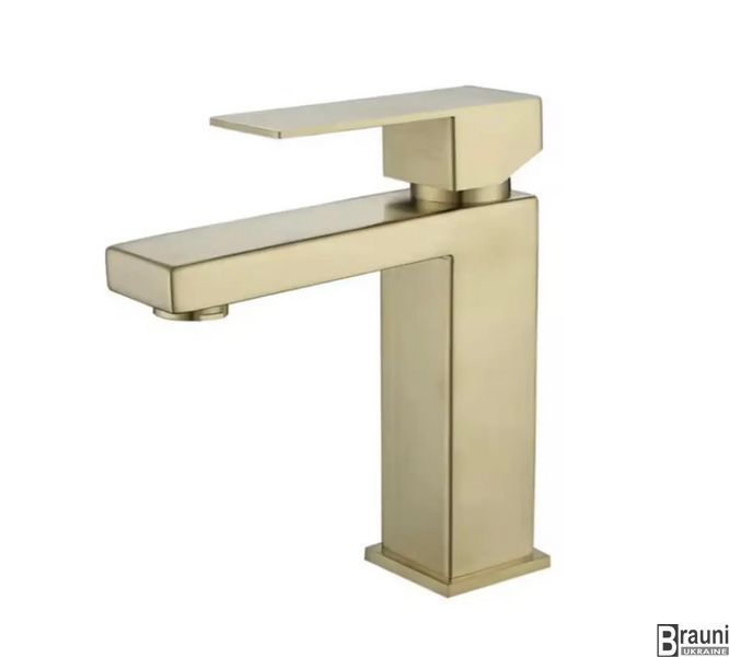 Змішувач для раковини FUTURA GD-3042BG BRUSHED GOLD Матове золото IR3041 фото