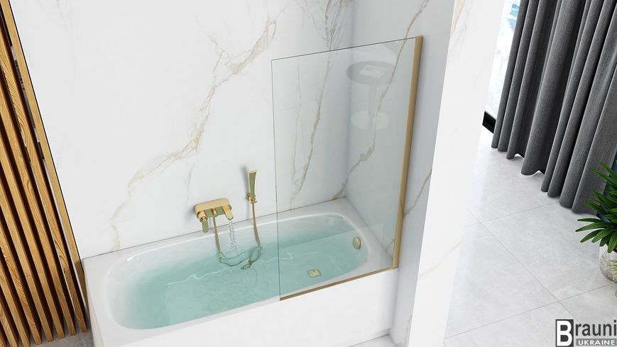 Шторка для ванни REA ELEGANT GOLD 80 см REA-W5601 фото