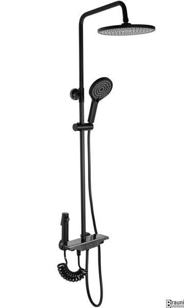 Душова колона REA SAVIO LED BLACK з термостатом REA-P8410 фото