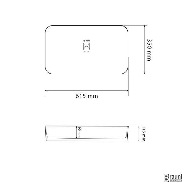 Умывальник (раковина) VBI TRIEST STAINS MATT накладной VBI-012705 фото