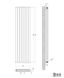 Вертикальний дизайнерський радіатор опалення ТМ ARTTIDESIGN Livorno || 7/1800 чорний матовий 5502 фото 3