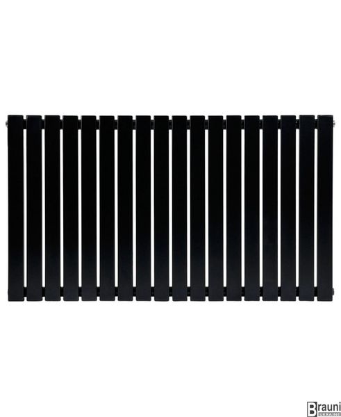 Горизонтальный дизайнерский радиатор отопления «Terni G 18/600» Цвет чёрный матовый 5624 фото