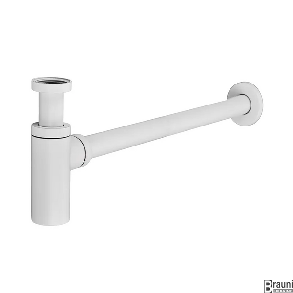 Сифон для умывальника Koer BT-01-03 1 1/4'', белый латунный KR3409 фото
