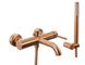 Смеситель для ванны и душа REA LUNGO BRUSHED COPPER настенный с изливом REA-B1115 фото 1