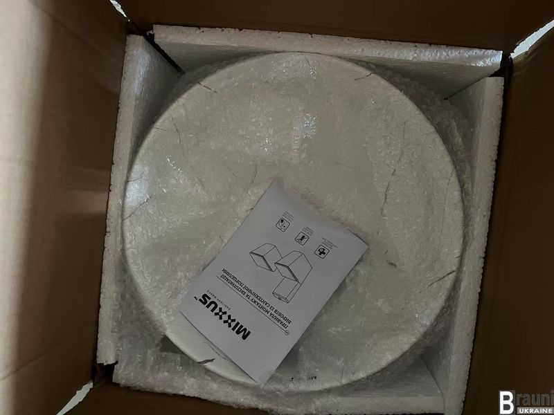 Умывальник раковина накладная WAVE-0102 MARBLE 37х37, белый мрамор матовый MP6528 фото