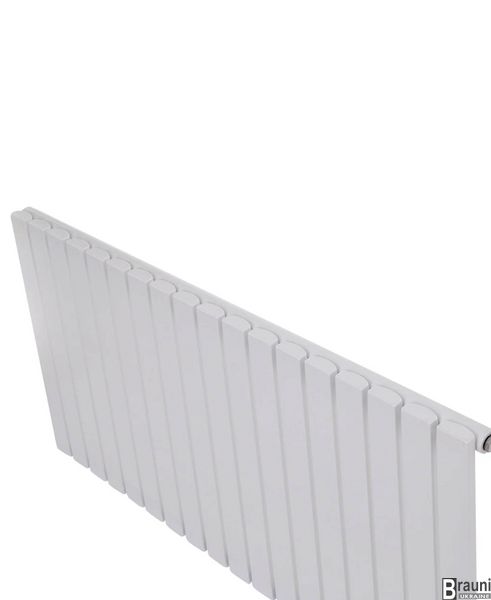 Горизонтальний дизайнерський радіатор опалення «Terni G 18/600» Колір білий матовий 5625 фото
