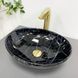Умивальник (раковина) VBI PARMA BLACK STONE GLOSSY накладний VBI-011014 фото 1