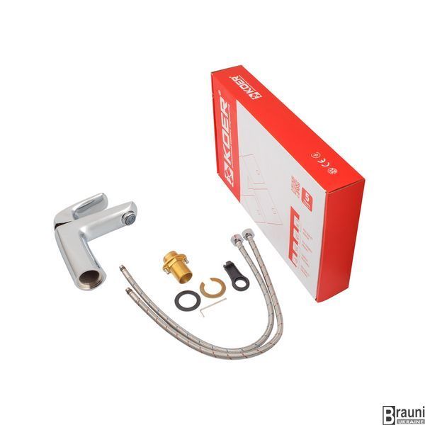 Змішувач для умивальника Koer KB-10008-01 (Колір хром) (KR3470) KR3470 фото