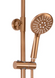 Душова колона REA LUNGO BRUSHED COPPER з термостатом та виливом REA-P8807 фото 4
