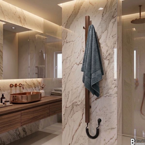 Полотенцесушитель электрический 120х3 Skelya DRY бронза 89001-GA-1 бронза фото