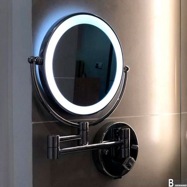 Зеркало косметическое подсветкой настенное Deco хром 3756 фото