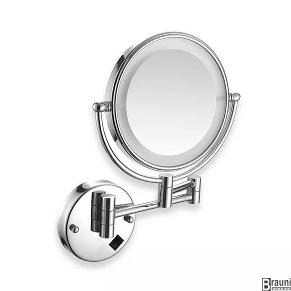 Зеркало косметическое подсветкой настенное Deco хром 3756 фото