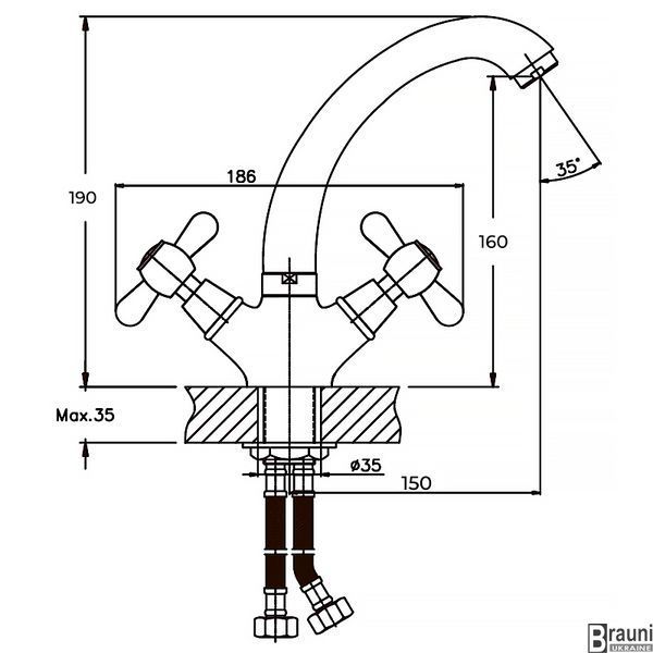Смеситель для умывальника Haiba Dominox 272 матовый (HB0079) HB0079 фото