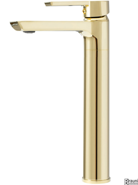Смеситель для раковины (умывальника) REA ARGUS GOLD золотой высокий REA-B6213 фото