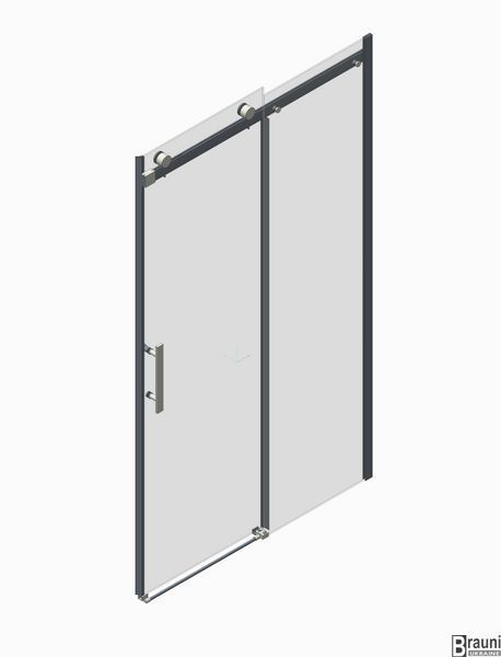 Дверь в нишу Koer SR SD01-140x200-TR-01 прозрачное стекло Easy Clean 8мм, хром (KR5380) KR5380 фото