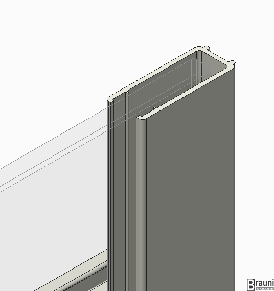 Дверь в нишу Koer SR SD01-140x200-TR-01 прозрачное стекло Easy Clean 8мм, хром (KR5380) KR5380 фото