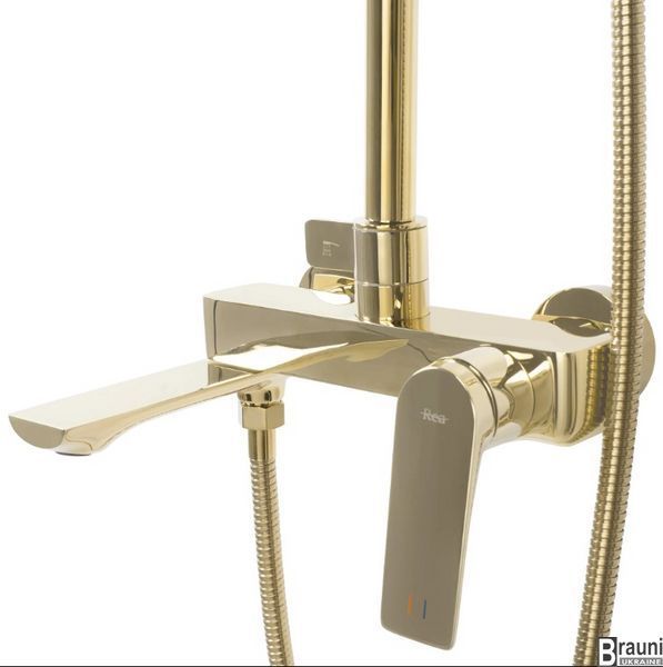 Душевая колона REA AVALON GOLD с изливом REA-P8812 фото