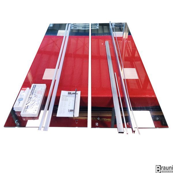 Дверь в нишу Koer SR SD01-140x200-TR-01 прозрачное стекло Easy Clean 8мм, хром (KR5380) KR5380 фото