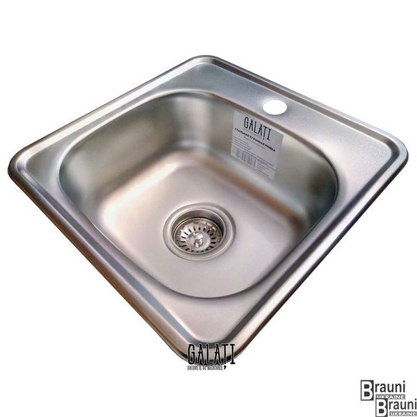 Маленька кухонна мийка (Eko) Mala Satin 38х38 з нержавійки RO47125 фото