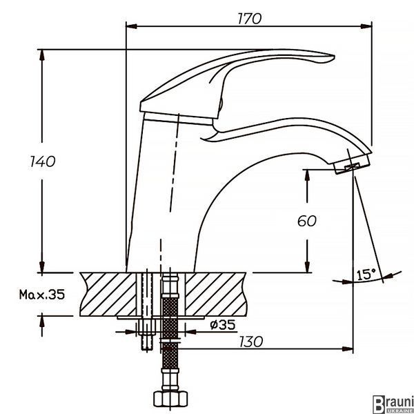 Смеситель для умывальника Haiba Fabio 001 (HB0104) HB0104 фото