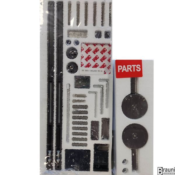 Дверь в нишу Koer SR SD01-140x200-TR-01 прозрачное стекло Easy Clean 8мм, хром (KR5380) KR5380 фото