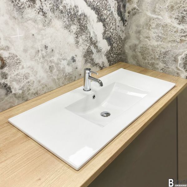 Умывальник (раковина) VBI FERRARA 100 WHITE врезной VBI-018030 фото
