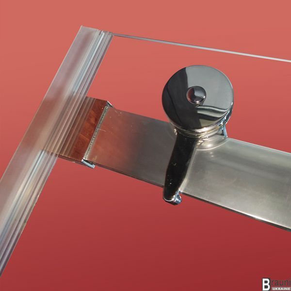 Дверь в нишу Koer SR SD01-140x200-TR-01 прозрачное стекло Easy Clean 8мм, хром (KR5380) KR5380 фото