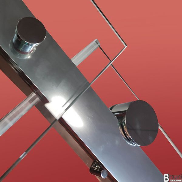 Дверь в нишу Koer SR SD01-140x200-TR-01 прозрачное стекло Easy Clean 8мм, хром (KR5380) KR5380 фото