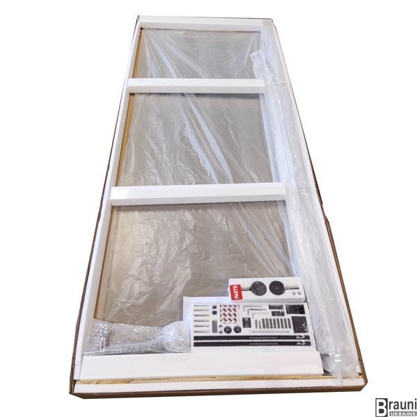 Дверь в нишу Koer SR SD01-140x200-TR-01 прозрачное стекло Easy Clean 8мм, хром (KR5380) KR5380 фото