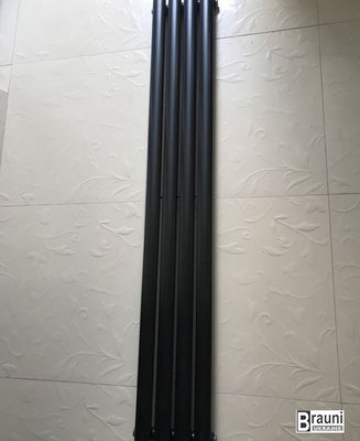 Вертикальний дизайнерський радіатор опалення ТМ ARTTIDESIGN Rimini || 4/1800 чорний матовий 5525 фото
