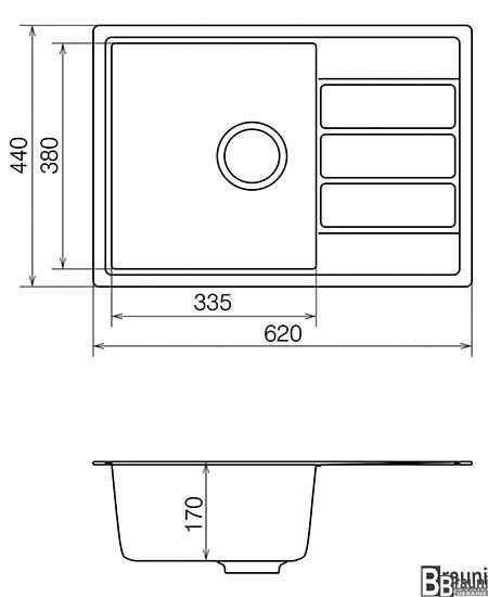 Кухонная мойка VANKOR Easy EMP 02.61 черная 2866 фото