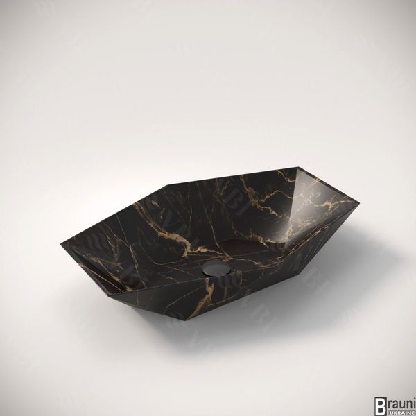 Умивальник (раковина) VBI VENEZIA S BLACK MARBLE MATT накладний VBI-012403 фото