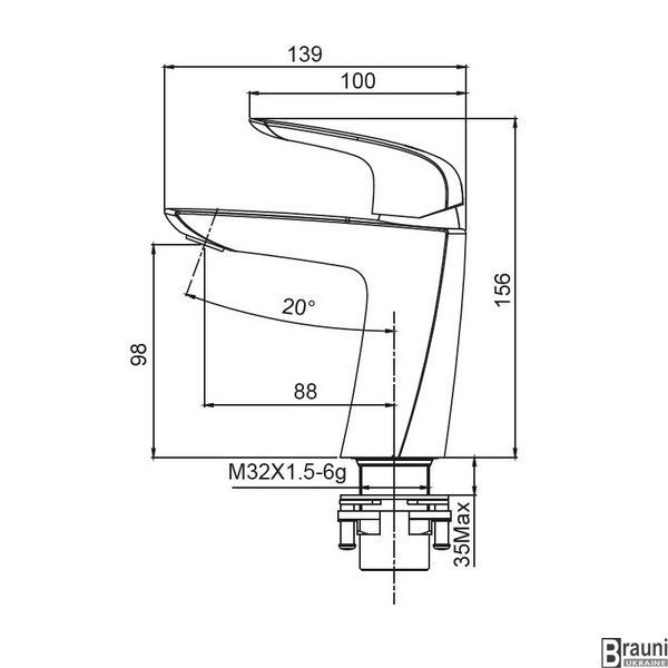 Смеситель для умывальника Koer KB-10008-05 (Цвет черный) (KR3471) KR3471 фото