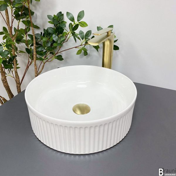Умивальник (раковина) VBI BRINDISI WHITE накладний VBI-014100 фото