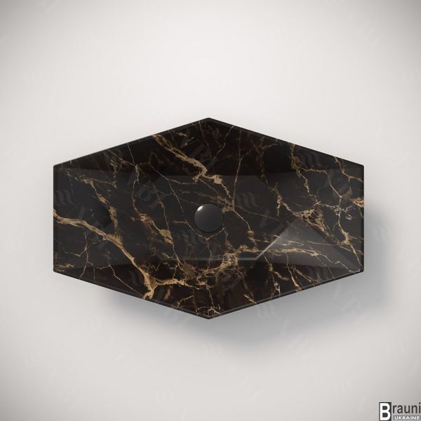Умивальник (раковина) VBI VENEZIA S BLACK MARBLE MATT накладний VBI-012403 фото