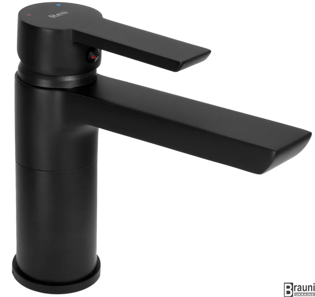 Смеситель для раковины (умывальника) REA ARGUS BLACK черный низкий REA-B6210 фото