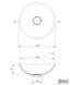 Умивальник круглий Palermo M9120050 50 см білий мат 0000231 фото 3
