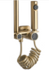 Душова колона HELIX BRUSHED GOLD з каскадним виливом, матове золото REA-P6621 фото 7