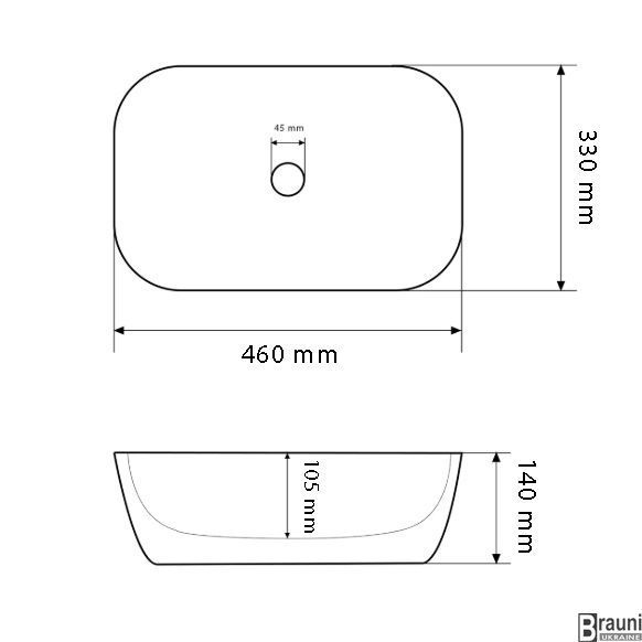 Умивальник (раковина) VBI RAVENNA SPACE BLACK MATT накладний VBI-011221 фото